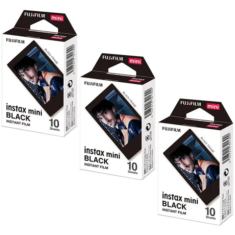 Original 10-30 Blatt Fuji Instax Mini Black Frame Film für Fujifillm Instant Mini 12 9 8 7s Kamera für SP-1/2 Drucker Link