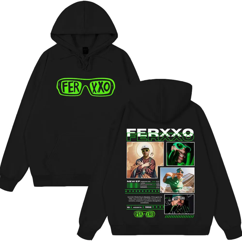 Rapper Feid Ferxxo Vintage Print Hoodie Mens Women Fashion High Quality Pullover Casual Long-sleeved Winter Hip-hop Sportswear
Rapper Feid Ferxxo Vintage Print Hoodie Mens Women Fashion High Quality Pullover Casual Long-sleeved Winter Hip-hop Sportswear