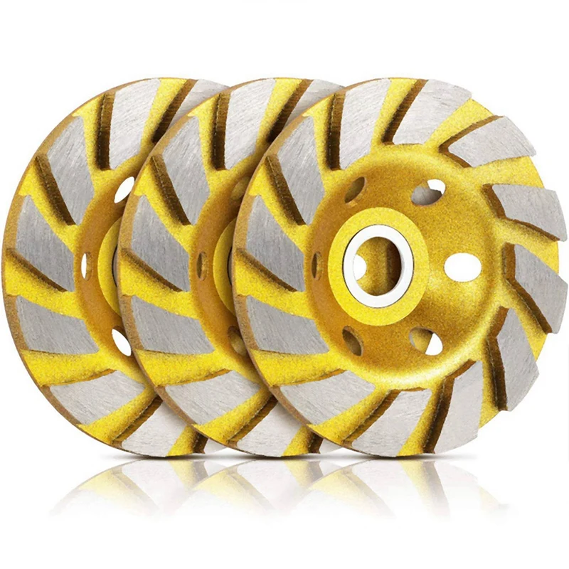 6 Pcs Turbo Row Diamond Grinding Cup Wheel Concrete Turbo Cup Disc Grinder For Sand Of Concrete Walls, Floors
6 Pcs Turbo Row Diamond Grinding Cup Wheel Concrete Turbo Cup Disc Grinder For Sand Of Concrete Walls, Floors
