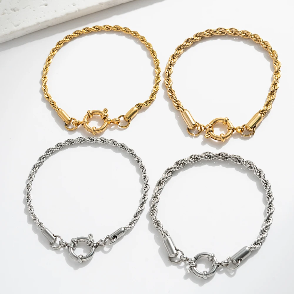 BenS Anchor Clasp Bracelet stainless steel bracelet for women Twist Rope Chain Sailor Wheel handmade Man bracelet wholesale B04
BenS Anchor Clasp Bracelet stainless steel bracelet for women Twist Rope Chain Sailor Wheel handmade Man bracelet wholesale B04