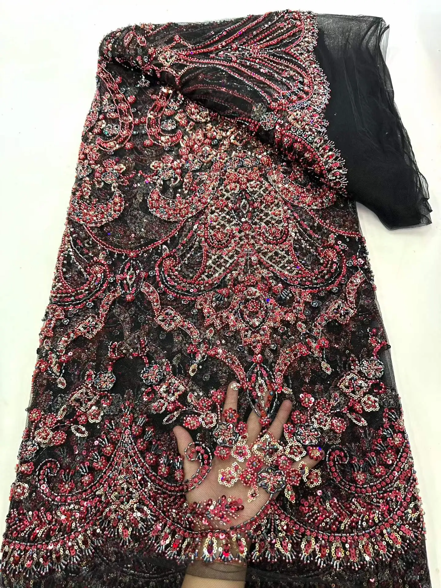 2026 High Quality Embroidered African Sequins Groom Lace Fabric French Heavy Beads Lace Fabrics For Nigerian Wedding Sewing
2026 High Quality Embroidered African Sequins Groom Lace Fabric French Heavy Beads Lace Fabrics For Nigerian Wedding Sewing