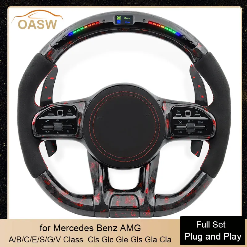 Red Forged Carbon Car Steering Wheel Assembly for Mercedes Benz AMG W190 W204 W205 W166 W167 W177 W217 W222 W223 W257 W292 W463
Red Forged Carbon Car Steering Wheel Assembly for Mercedes Benz AMG W190 W204 W205 W166 W167 W177 W217 W222 W223 W257 W292 W463