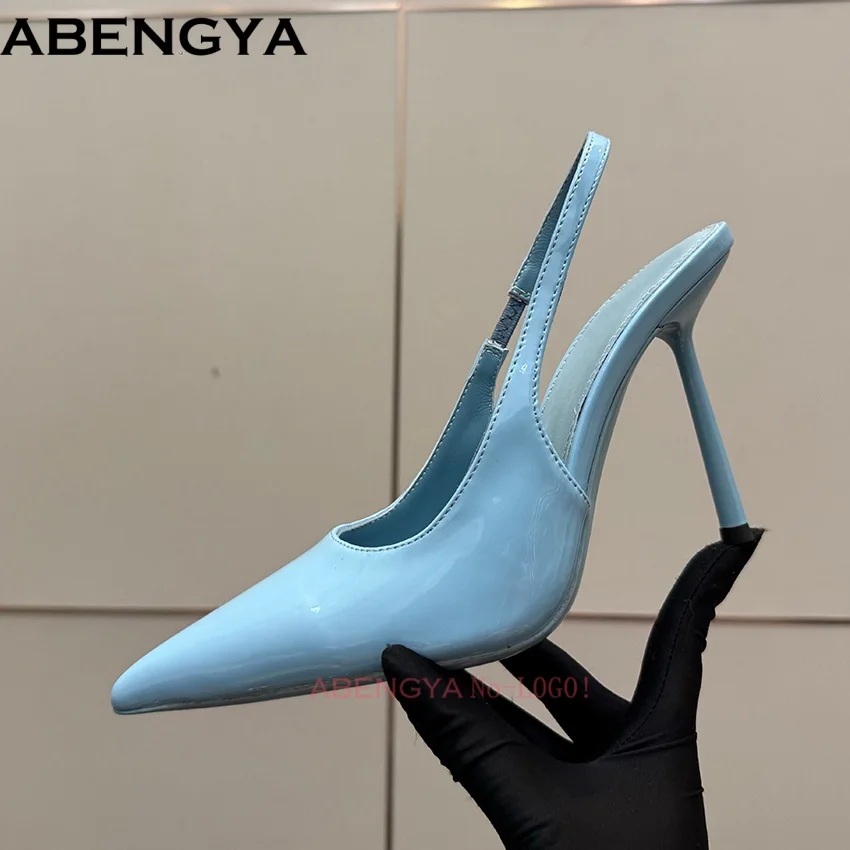 Spring Summer Patent Leather Mules High Heels Shoes For Women Point Toe Slingbacks Pumps Women's Modern Sandals 2026
Spring Summer Patent Leather Mules High Heels Shoes For Women Point Toe Slingbacks Pumps Women's Modern Sandals 2026