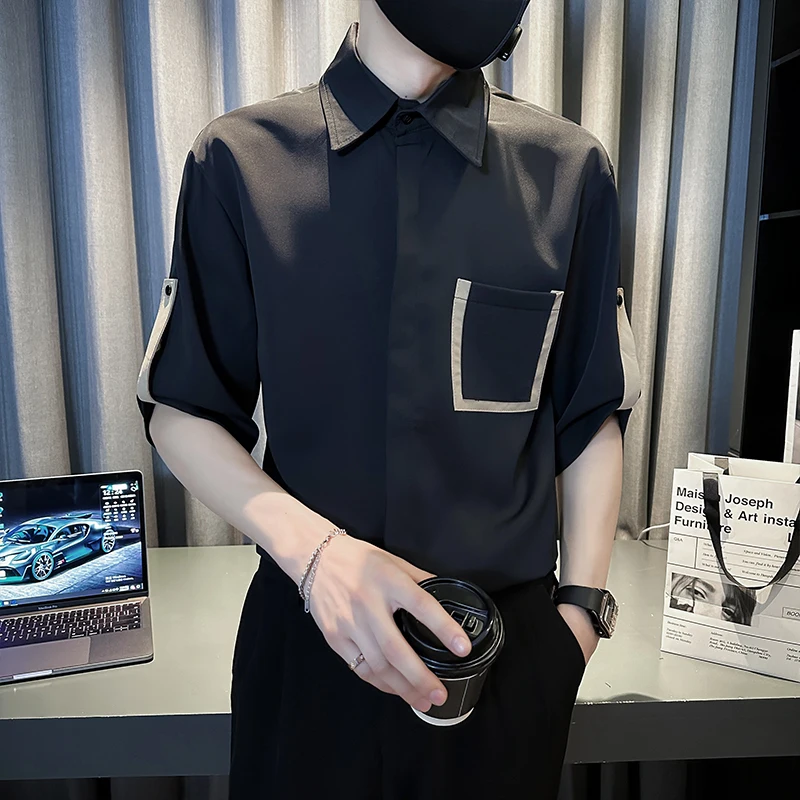 2023 Summer Short Sleeve Ice Silk Shirts for Men Fashion Loose Streetwear Shirts Casual Social Party Tuxedo Blouse Men Clothing
2023 Summer Short Sleeve Ice Silk Shirts for Men Fashion Loose Streetwear Shirts Casual Social Party Tuxedo Blouse Men Clothing