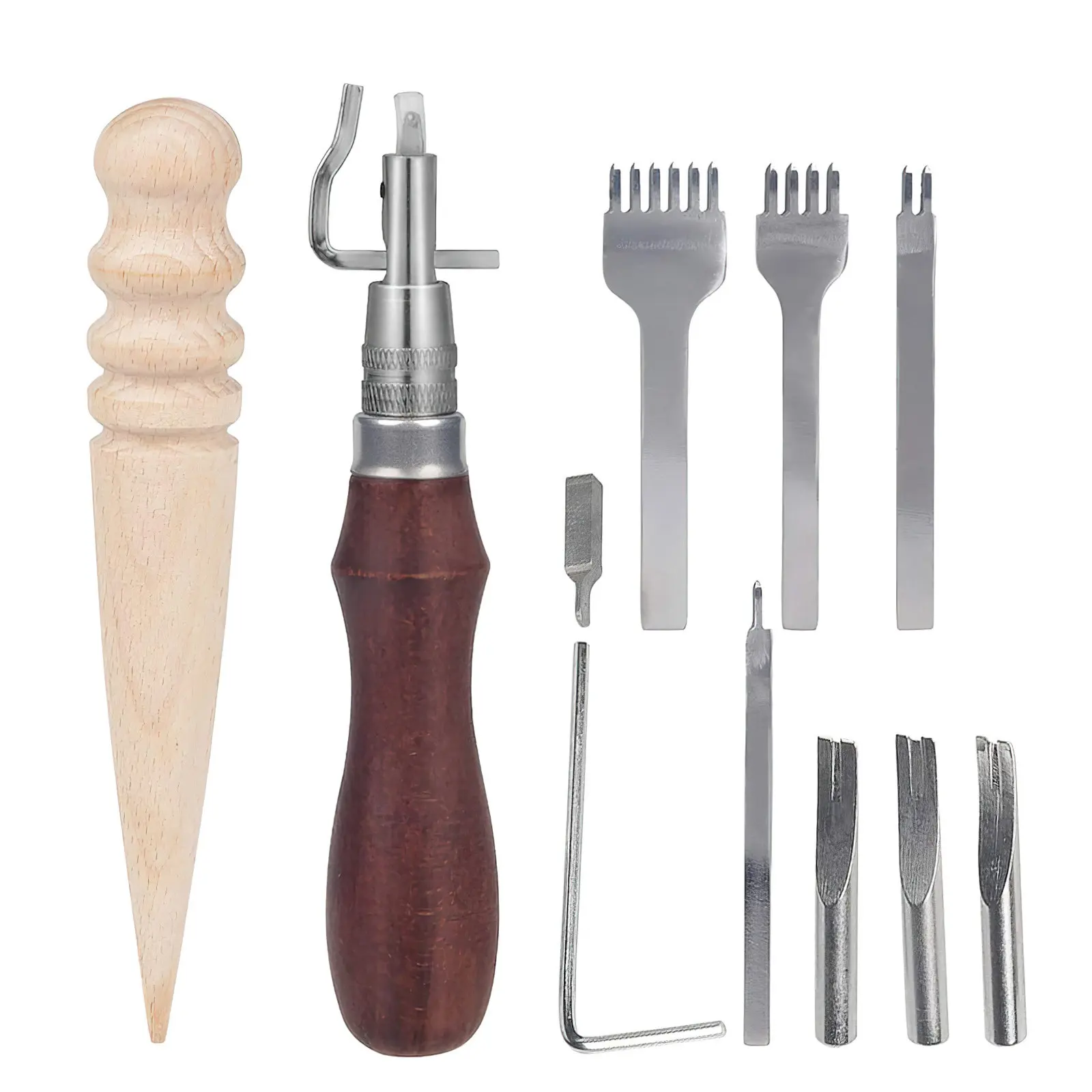 1Set DIY Tool Kit High Quality Alloy Wooden Crafting Tools Sewing Stitching Supplies Repair Punching Tool Kit
1Set DIY Tool Kit High Quality Alloy Wooden Crafting Tools Sewing Stitching Supplies Repair Punching Tool Kit