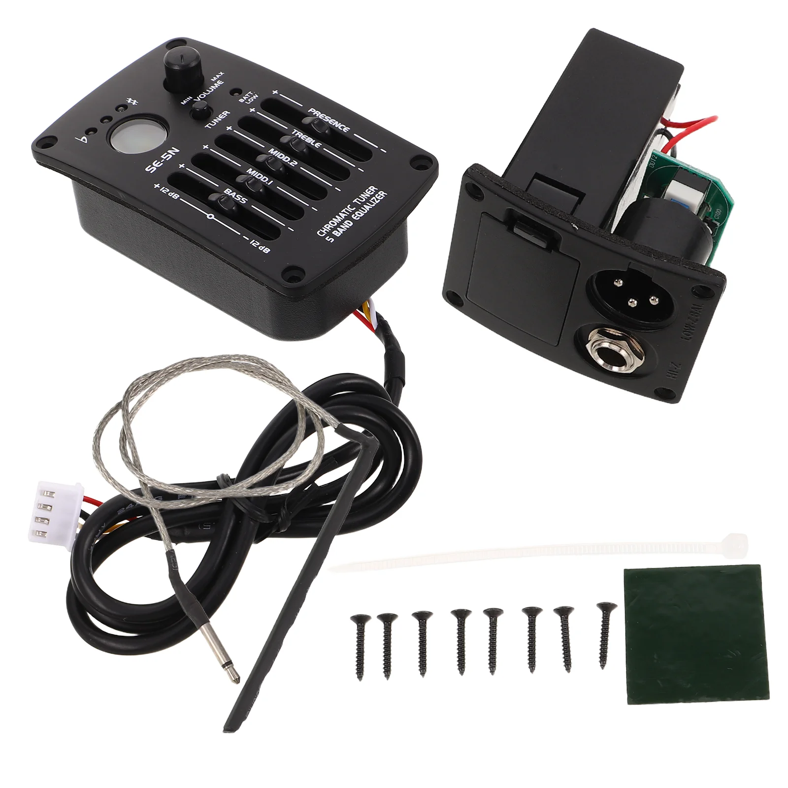 Electric Box Folk Guitar Acoustic Equalizer Tuner Pickup for Guitars Preamp Metal Black
Electric Box Folk Guitar Acoustic Equalizer Tuner Pickup for Guitars Preamp Metal Black