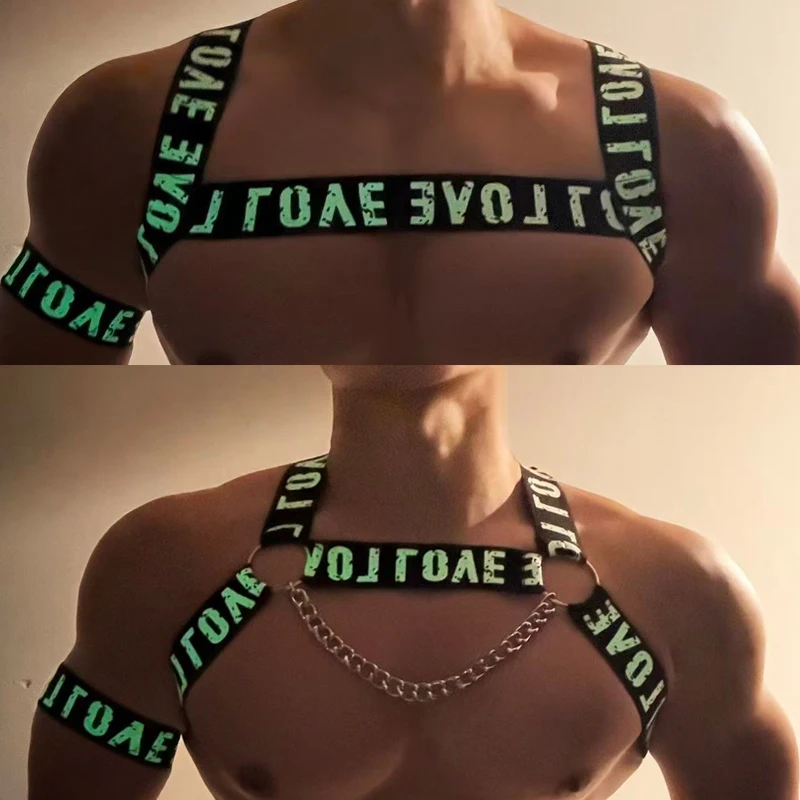 Sexy Reflective Chest Strap Shoulder Strap Male Pole Dance Clothing Men'S Hollow Straps Bar DJ DS Clubwear Stage Outfit XS11137
Sexy Reflective Chest Strap Shoulder Strap Male Pole Dance Clothing Men'S Hollow Straps Bar DJ DS Clubwear Stage Outfit XS11137