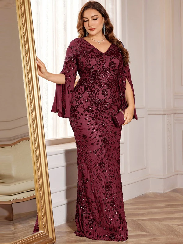 plus Size Wedding Dr Long Sve Ele Evening Gown for Bride Host Performance Polyester Material V-Ne Floor Length
plus Size Wedding Dr Long Sve Ele Evening Gown for Bride Host Performance Polyester Material V-Ne Floor Length