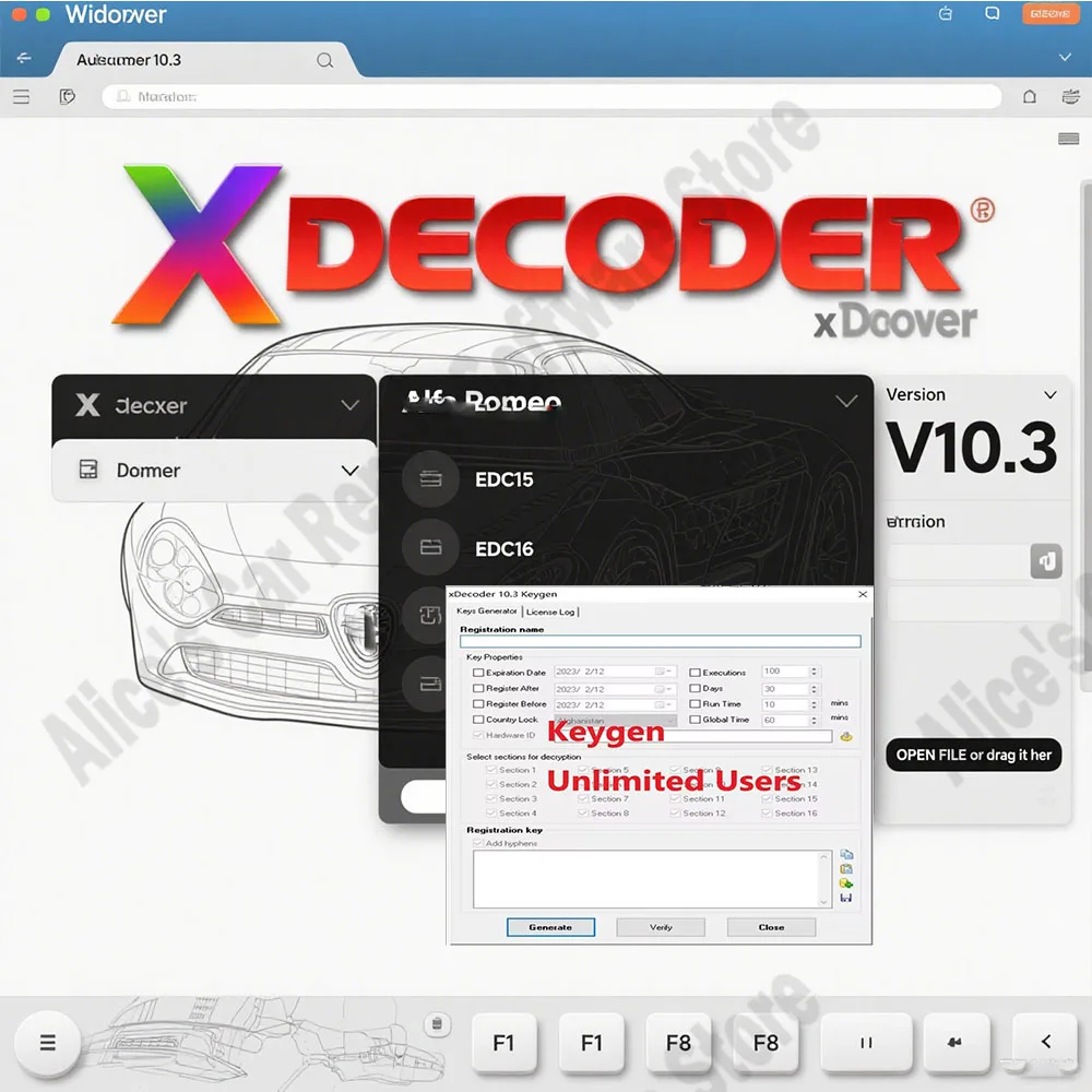 Newest XDecoder 10.3 obd2 scanner with Free Keygen DTC Remover DTC OFF Delete Software License Full Activated
Newest XDecoder 10.3 obd2 scanner with Free Keygen DTC Remover DTC OFF Delete Software License Full Activated