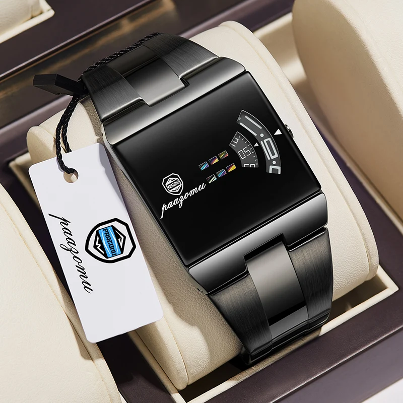 PAAZOMU Top Rectangle Original Men Watch Waterproof Fashion Man Wristwatch Stainless Steel Quartz Sport Men's Watches+Box Reloj
PAAZOMU Top Rectangle Original Men Watch Waterproof Fashion Man Wristwatch Stainless Steel Quartz Sport Men's Watches+Box Reloj