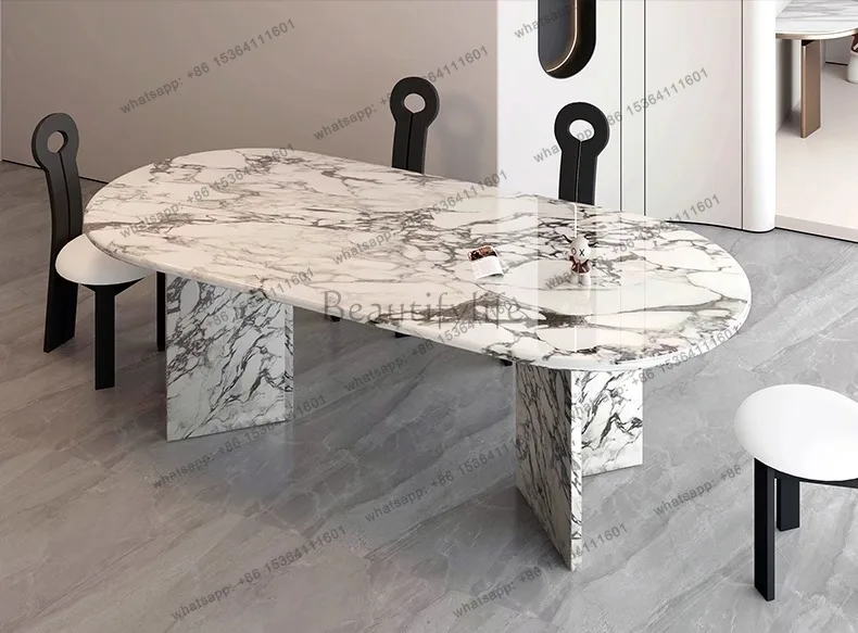 luxury stone villa Large dining table Customized French marble dining table Light luxury Modern cream style
luxury stone villa Large dining table Customized French marble dining table Light luxury Modern cream style
