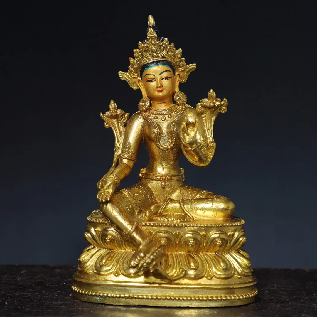 Статуя Бодхисаттва Guanyin, старинная латунная статуя с позолоченным лицом, украшение для дома, Буддийские принадлежности, 21
Статуя Бодхисаттва Guanyin, старинная латунная статуя с позолоченным лицом, украшение для дома, Буддийские принадлежности, 21