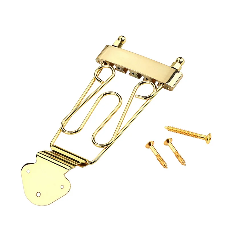 AS98-4 String Trapeze Tailpiece Guitar Bridge With Screws Compatible With Jazz Archtop Electric Guitars
AS98-4 String Trapeze Tailpiece Guitar Bridge With Screws Compatible With Jazz Archtop Electric Guitars