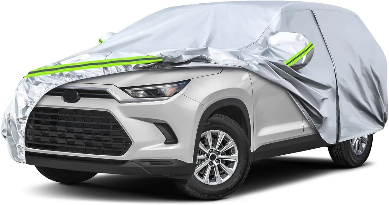 6-слойный серебристый всепогодный водонепроницаемый чехол для автомобиля с дверью на молнии и ветрозащитными лентами для защиты от снега, дождя и пыли
6-слойный серебристый всепогодный водонепроницаемый чехол для автомобиля с дверью на молнии и ветрозащитными лентами для защиты от снега, дождя и пыли