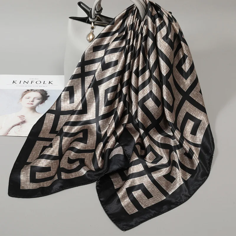 90 Large Square Silk Scarf for Women 2025 New Spring and Summer High-End Korean Style Versatile Thin Scarf Shawl
90 Large Square Silk Scarf for Women 2025 New Spring and Summer High-End Korean Style Versatile Thin Scarf Shawl