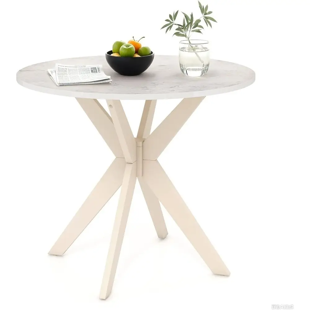 36 White Round Solid Wood Dining Table with Pedestal Base and Adjustable Feet for Home, Office, and Small Spaces
36 White Round Solid Wood Dining Table with Pedestal Base and Adjustable Feet for Home, Office, and Small Spaces