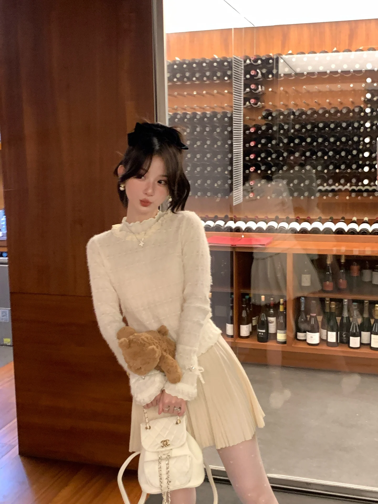 ese Snow Velvet Lace Knitwear f High Collar Inner Wear Base irt Autumn Winter New Sle Sweet Sle Long Sve Regul...
ese Snow Velvet Lace Knitwear f High Collar Inner Wear Base irt Autumn Winter New Sle Sweet Sle Long Sve Regul...