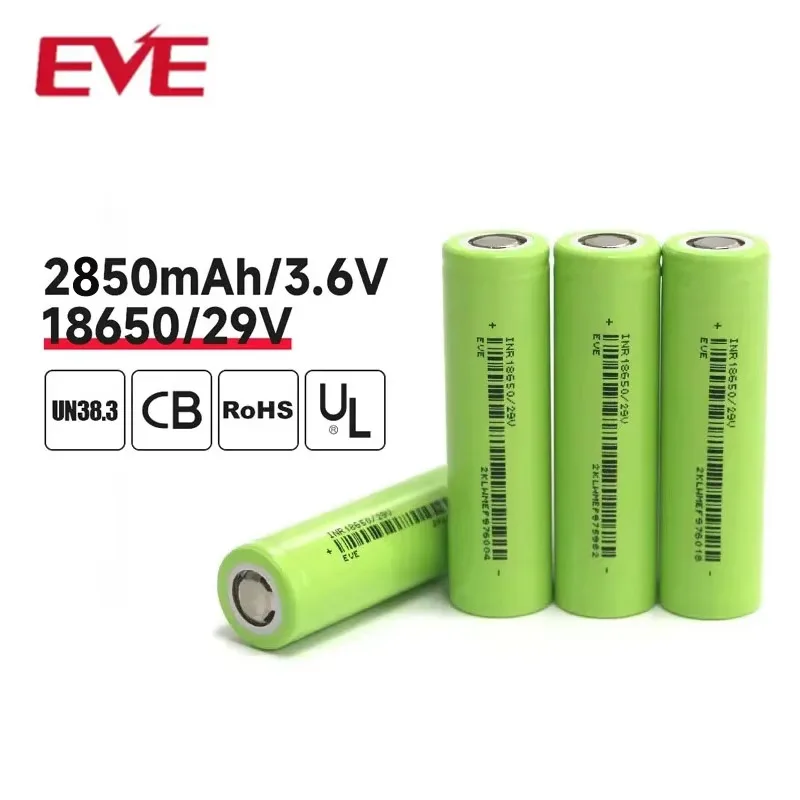 2-20 шт. аккумуляторов EVE 29V INR 18650, емкость 2850 мАч, 3.6В, сменные литий-ионные батареи 3C 18650 для аккумуляторных блоков и игрушек
2-20 шт. аккумуляторов EVE 29V INR 18650, емкость 2850 мАч, 3.6В, сменные литий-ионные батареи 3C 18650 для аккумуляторных блоков и игрушек