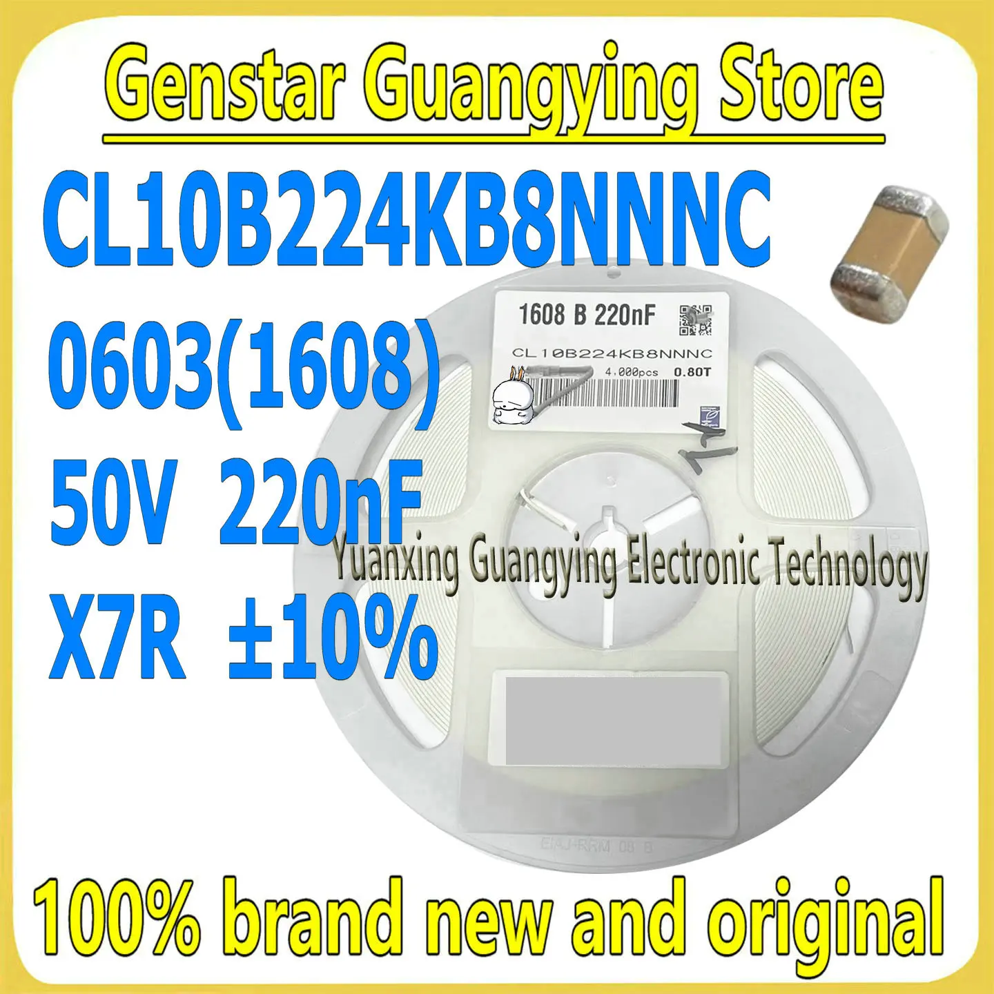 (100 шт.) Керамические конденсаторы 0603 50V 220nF X7R ±10% 1608, многослойные, для поверхностного монтажа, 100% новые.
(100 шт.) Керамические конденсаторы 0603 50V 220nF X7R ±10% 1608, многослойные, для поверхностного монтажа, 100% новые.