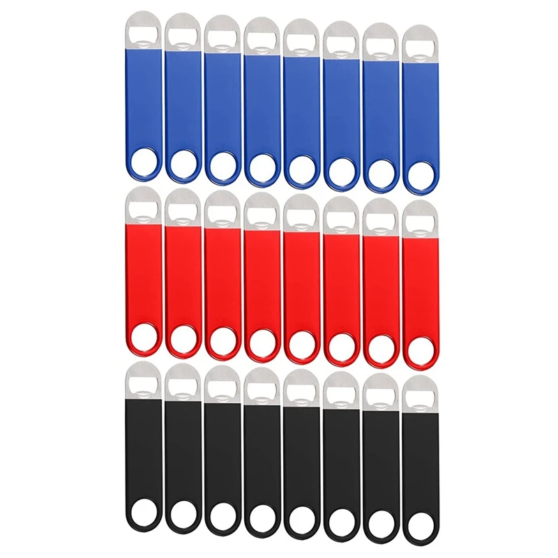 24 PCS Flat Bottle Opener 7 Inch For Bartender Bar Kitchen Restaurant ,Red+Black+Blue
24 PCS Flat Bottle Opener 7 Inch For Bartender Bar Kitchen Restaurant ,Red+Black+Blue