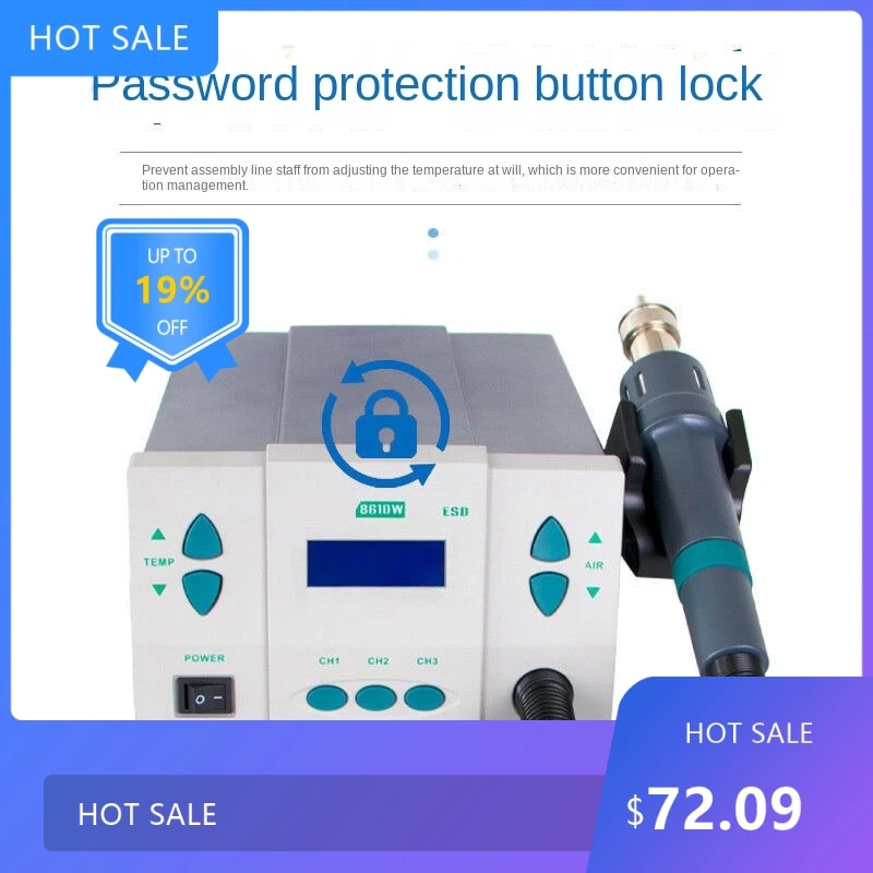 725Useful Lead-Free Intelligent Hot Air Gun Desoldering Station High Power 1000W Large Air Volume 220V/110V for E
725Useful Lead-Free Intelligent Hot Air Gun Desoldering Station High Power 1000W Large Air Volume 220V/110V for E