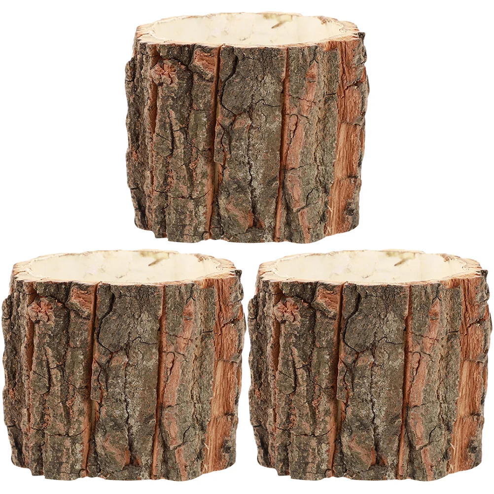 3pcs Waterproof Flower Bucket 9cmx8cm Wood Vase Planter Tree Stump Bark Pot Home Decor Farmhouse Flowerpot Plant Holder
3pcs Waterproof Flower Bucket 9cmx8cm Wood Vase Planter Tree Stump Bark Pot Home Decor Farmhouse Flowerpot Plant Holder