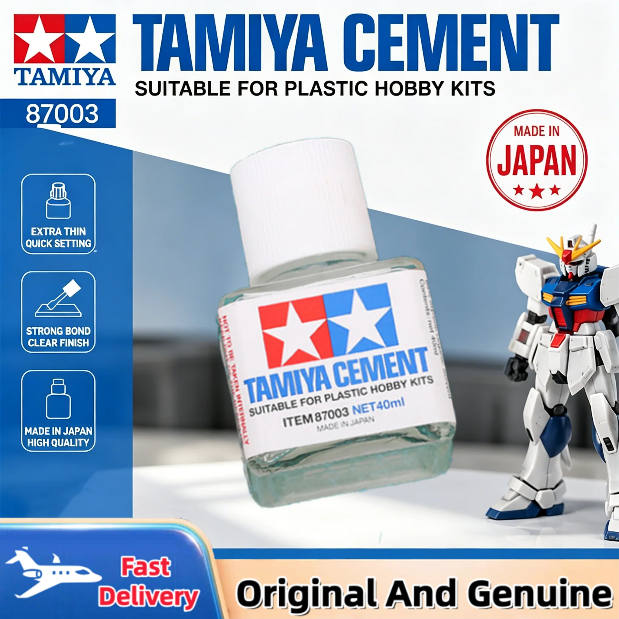 Tamiya 40ml Cement Model Making Glue with Brush for Plastic Model Kit Assembly And Repair
Tamiya 40ml Cement Model Making Glue with Brush for Plastic Model Kit Assembly And Repair