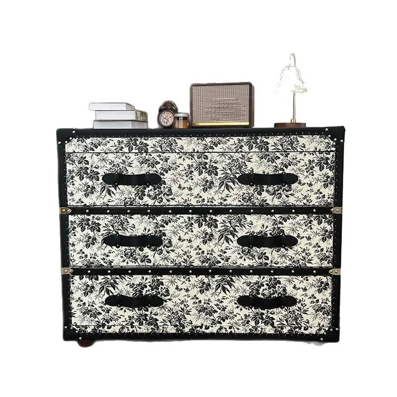 French side cabinet, antique chest cabinet, retro black and white pattern, living room side cab inet
French side cabinet, antique chest cabinet, retro black and white pattern, living room side cab inet
