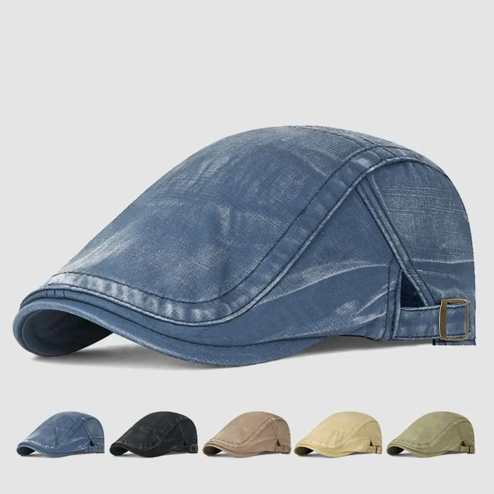 Driving Golf Retro Denim Beret Hat washed cotton Baker Peaked Painter Hat Adjustable Newsboy Hat Spring Summer Autumn Winter
Driving Golf Retro Denim Beret Hat washed cotton Baker Peaked Painter Hat Adjustable Newsboy Hat Spring Summer Autumn Winter