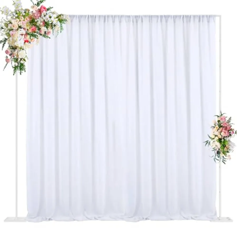Wedding photo booth backdrop stand: heavy-duty pipe and drape kit, adjustable white aluminum frame, versatile for birthday part
Wedding photo booth backdrop stand: heavy-duty pipe and drape kit, adjustable white aluminum frame, versatile for birthday part