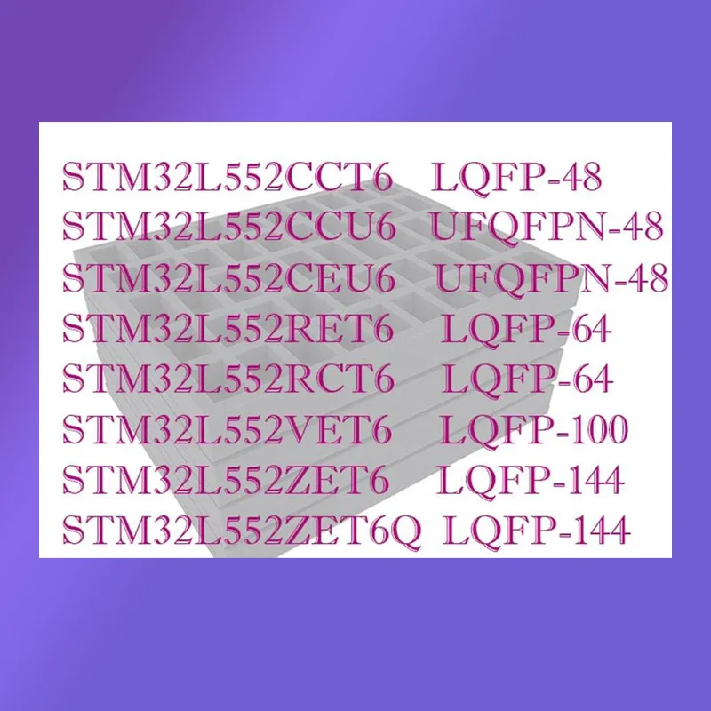 STM32L552VET6 32L552RET6 552CCU6 552CCT6 CEU6 552RCT6 ZET6Q Plastic transparent shell
STM32L552VET6 32L552RET6 552CCU6 552CCT6 CEU6 552RCT6 ZET6Q Plastic transparent shell
