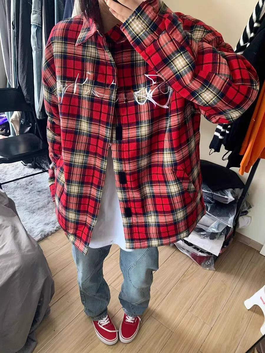 plus Size American Style Red Plaid Shirt Women's Spring Summer Thin Embroidered Loose Long Sleeve Sun Protection Outerwear
plus Size American Style Red Plaid Shirt Women's Spring Summer Thin Embroidered Loose Long Sleeve Sun Protection Outerwear