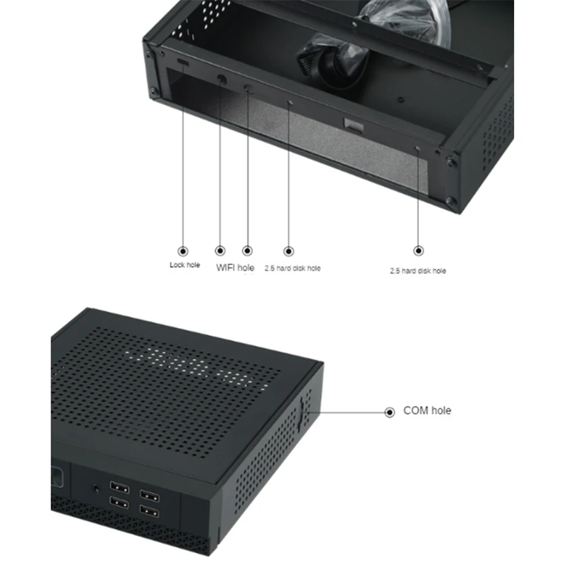 Mini ITX Computer Case HTPC Host Chassis USB2.0 ITX Enclosure Industrial Control Chassis For Office Business Easy Install
Mini ITX Computer Case HTPC Host Chassis USB2.0 ITX Enclosure Industrial Control Chassis For Office Business Easy Install