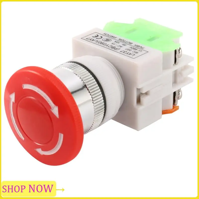 Especial 20X Red Mushroom Cap 1NO 1NC DPST Emergency Stop Push Button Switch AC 660V 10A
Especial 20X Red Mushroom Cap 1NO 1NC DPST Emergency Stop Push Button Switch AC 660V 10A