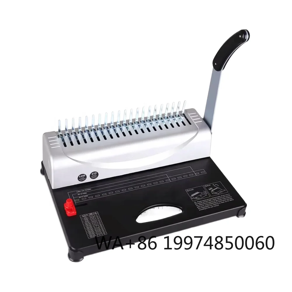 21-Hole Comb Binding Machine Manual 450 Sheets Capacity for Comb Bindings Spines Binder for Letter Size A4-A5 Paper
21-Hole Comb Binding Machine Manual 450 Sheets Capacity for Comb Bindings Spines Binder for Letter Size A4-A5 Paper