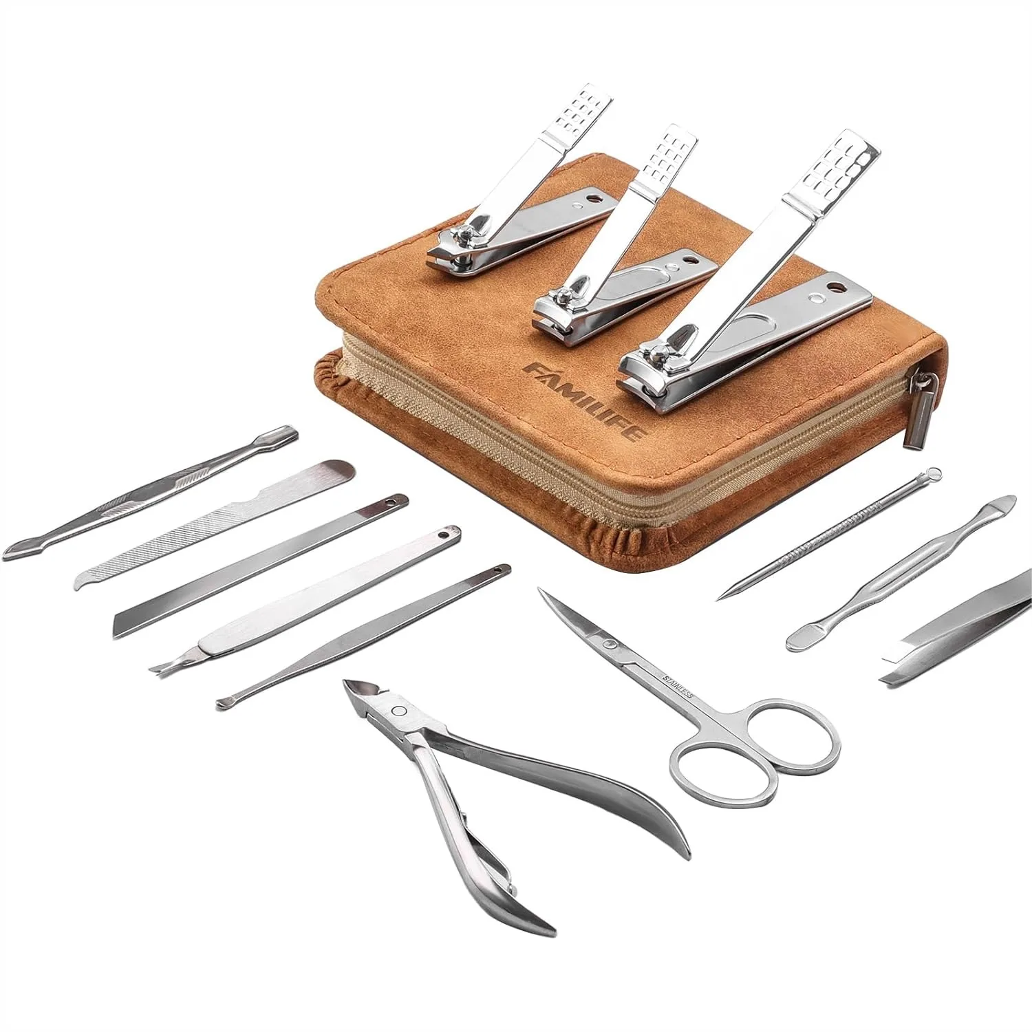 13PCS Stainless Steel Manicure Set, Professional Nail Clipper Kit with Travel Case for Men Women
13PCS Stainless Steel Manicure Set, Professional Nail Clipper Kit with Travel Case for Men Women