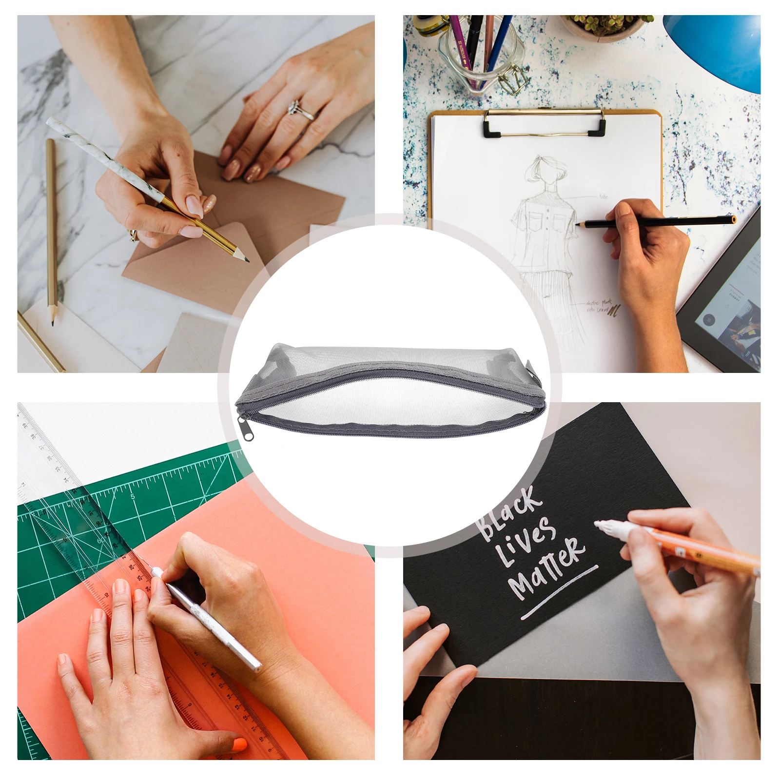 1 Grey Mesh Pencil Case Large Capacity Lightweight Pencil Bag School Supplies Sewing Tools Pen Pouch Storage Bag
1 Grey Mesh Pencil Case Large Capacity Lightweight Pencil Bag School Supplies Sewing Tools Pen Pouch Storage Bag