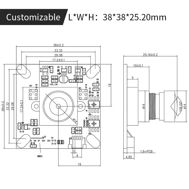 New 11MP 4k 2k Low Illumination Imx377 Security Monitoring Video Conference Usb Camera Module
New 11MP 4k 2k Low Illumination Imx377 Security Monitoring Video Conference Usb Camera Module