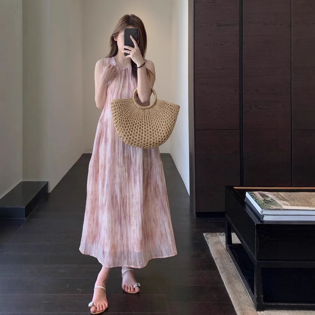 Dress 2025 Summer French Gentle Atmosphere Sleeveless Long Dress Vacation Style Dress for Women Spring Summer New
Dress 2025 Summer French Gentle Atmosphere Sleeveless Long Dress Vacation Style Dress for Women Spring Summer New