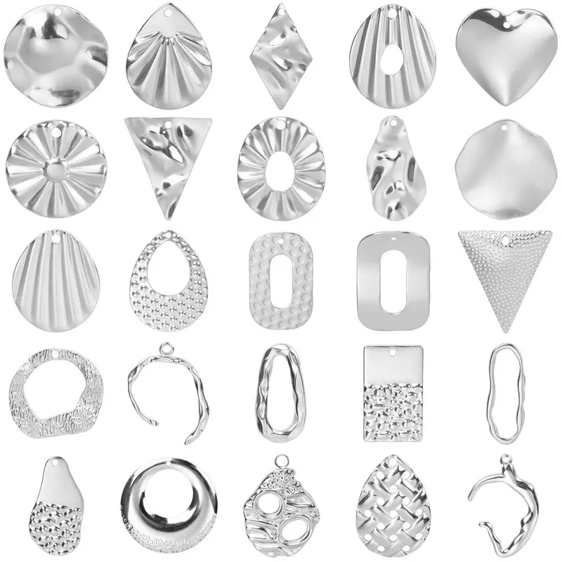 10pcs/lot Titanium Steel Geometric Fashion DIY Craft Trendy Necklace Earrings for Women Pendants Jewelry Making Supplies Bulk
10pcs/lot Titanium Steel Geometric Fashion DIY Craft Trendy Necklace Earrings for Women Pendants Jewelry Making Supplies Bulk
