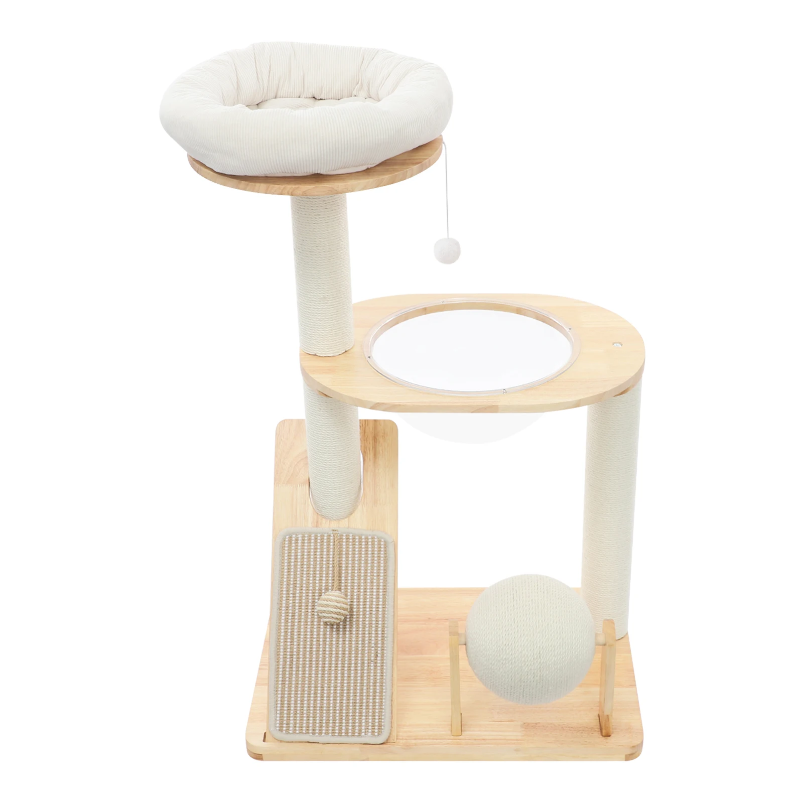 60*40cm Cat Tree, Wooden Cat Climbing Tower Tree, Cat bed, Space Capsule, and Scratching Pad for Indoor Cats
60*40cm Cat Tree, Wooden Cat Climbing Tower Tree, Cat bed, Space Capsule, and Scratching Pad for Indoor Cats