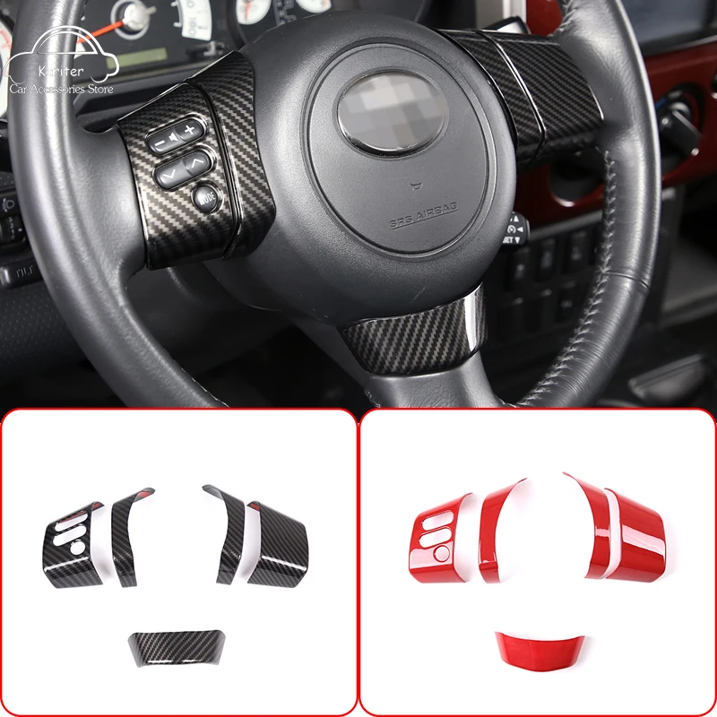 For Toyota FJ Cruiser 2007-2021 ABS Carbon Fiber Car Steering Wheel Decorative Frame Button Cover Stickers Interior Accessories
For Toyota FJ Cruiser 2007-2021 ABS Carbon Fiber Car Steering Wheel Decorative Frame Button Cover Stickers Interior Accessories