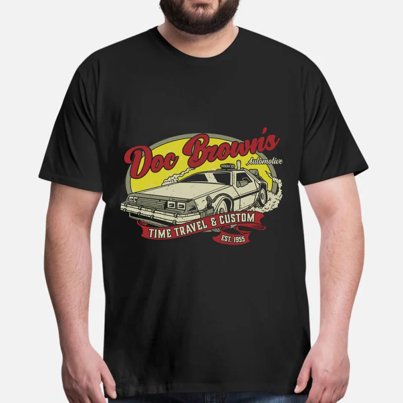 Doc's Automotive Retro Sci-fi Back To The Future Time Machine t shirt Delorean and Flux Capacitor Graphic Clothes All size Tee
Doc's Automotive Retro Sci-fi Back To The Future Time Machine t shirt Delorean and Flux Capacitor Graphic Clothes All size Tee