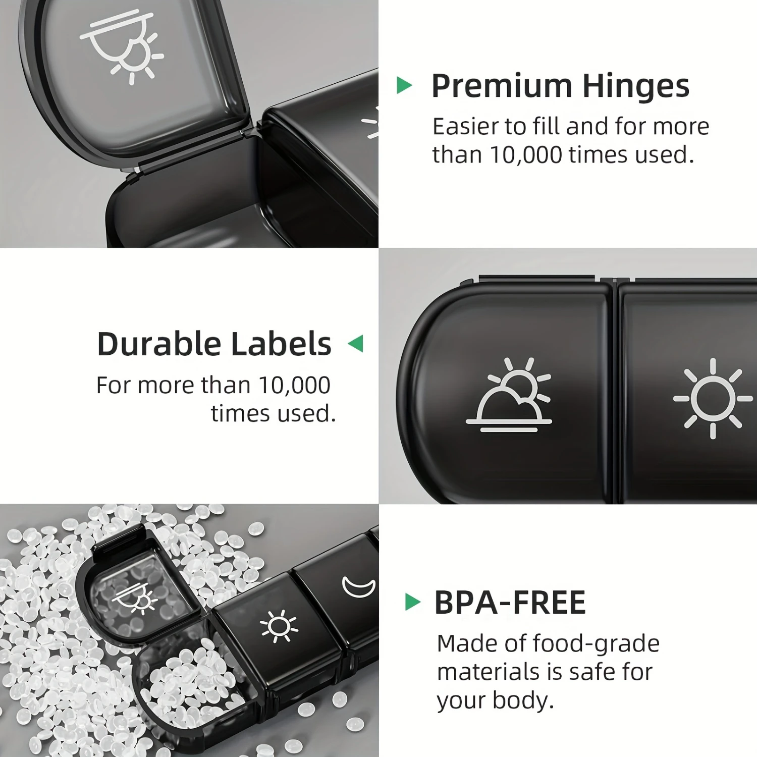 Weekly Pill Organizer 4 Times A Day With A Business Stylish Bag, Portable Pill Box 7 Day With 28 Compartments For Men, Removable
Weekly Pill Organizer 4 Times A Day With A Business Stylish Bag, Portable Pill Box 7 Day With 28 Compartments For Men, Removable