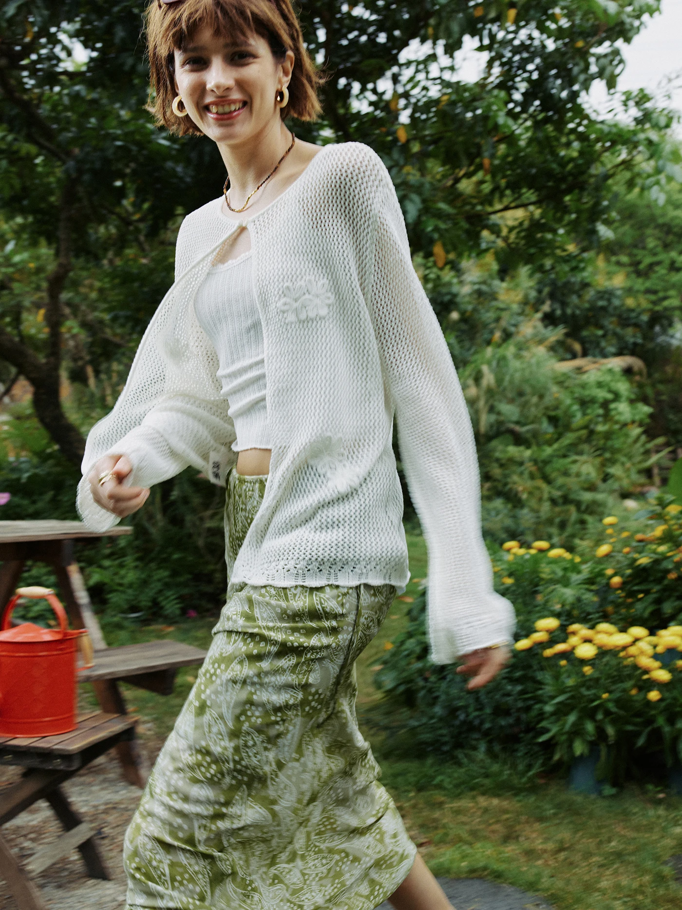 Daisy Path Linen Hollow Hook Flower Knitted Cardigan Wave Playful Net Weaving Top Breathable Long Sleeve Short Length
Daisy Path Linen Hollow Hook Flower Knitted Cardigan Wave Playful Net Weaving Top Breathable Long Sleeve Short Length