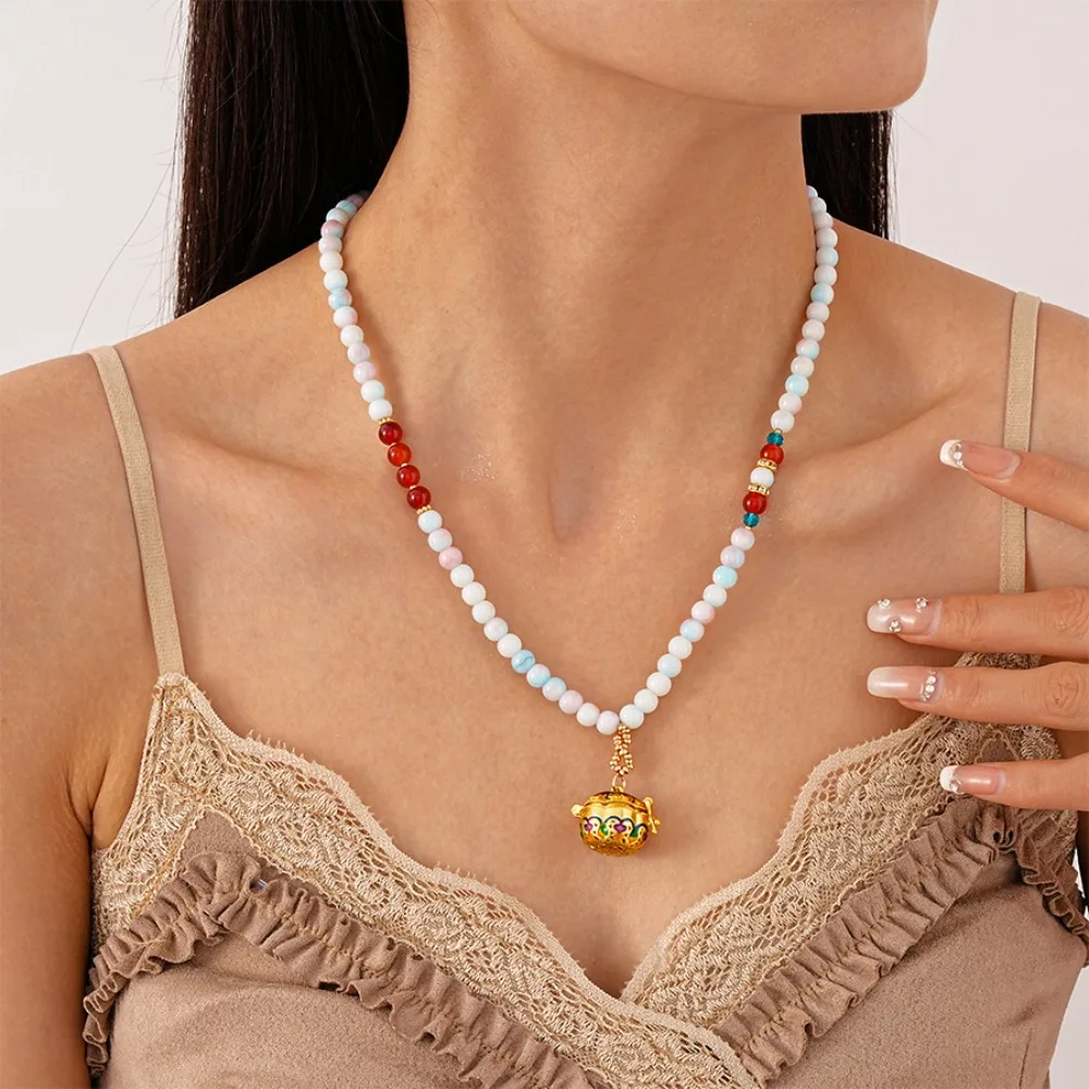 New Chinese Style Dan Furnace Choker Necklace Minority Rhinestone Glass Beaded Necklace Charms Jewelry Colorful Clavicle Chain
New Chinese Style Dan Furnace Choker Necklace Minority Rhinestone Glass Beaded Necklace Charms Jewelry Colorful Clavicle Chain