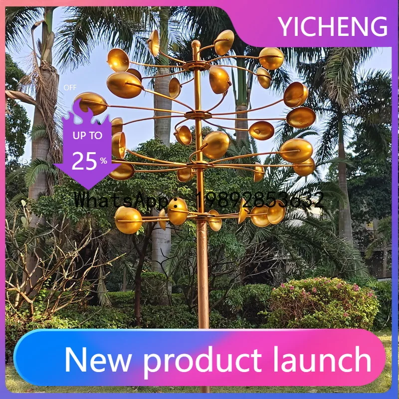 PYJ garden metal handicrafts outdoor wrought iron windmill gold spoon shape rotating decoration plug-in
PYJ garden metal handicrafts outdoor wrought iron windmill gold spoon shape rotating decoration plug-in