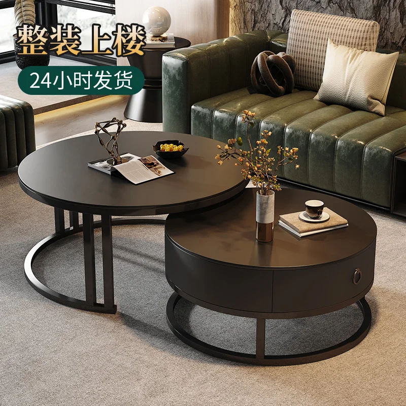 Rock slab coffee living room home 2024 new modern simple small apartment light luxury advanced sense wabi round tea table
Rock slab coffee living room home 2024 new modern simple small apartment light luxury advanced sense wabi round tea table