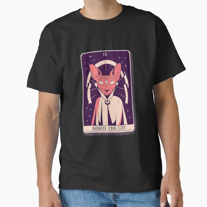 the Cat Tarot Card for Gothic Witchy Clothing 100% cotton printed t shirt for cat lover large size Adult tops S-6XL
the Cat Tarot Card for Gothic Witchy Clothing 100% cotton printed t shirt for cat lover large size Adult tops S-6XL