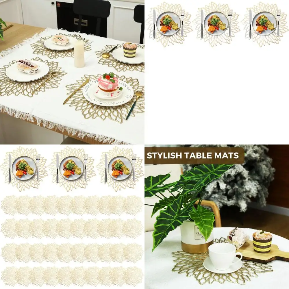 Круглые виниловые коврики для стола с золотым металлическим дизайном листьев для свадеб, вечеринок и домашней столовой
Круглые виниловые коврики для стола с золотым металлическим дизайном листьев для свадеб, вечеринок и домашней столовой